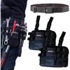 Сумка для инструментов Holster Z 2.0, многофункциональная сумка для инструментов электрика с ремнем для инструментов на ногу, рабочая сумка для электрика, ремонтника, специалиста по системам отопления, вентиляции и кондиционирования воздуха, черная с ремнем