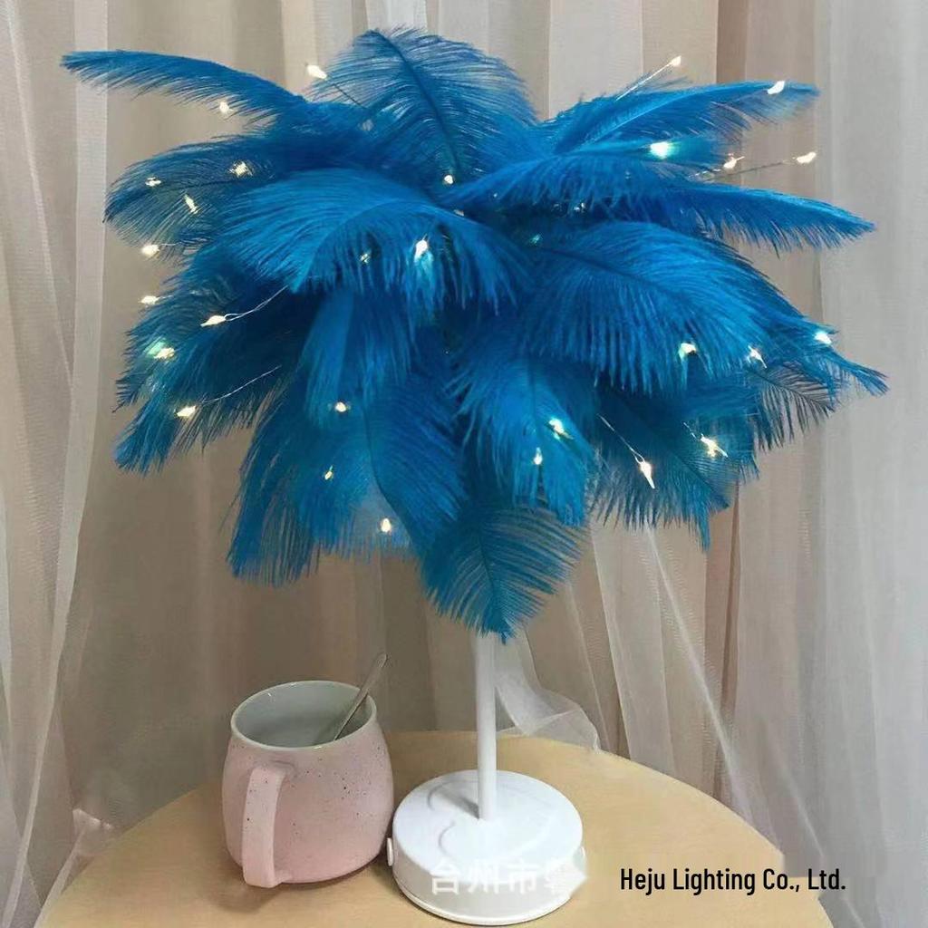 Романтические перьевые ночники для спальни, дня рождения и атмосферы для прямых эфиров