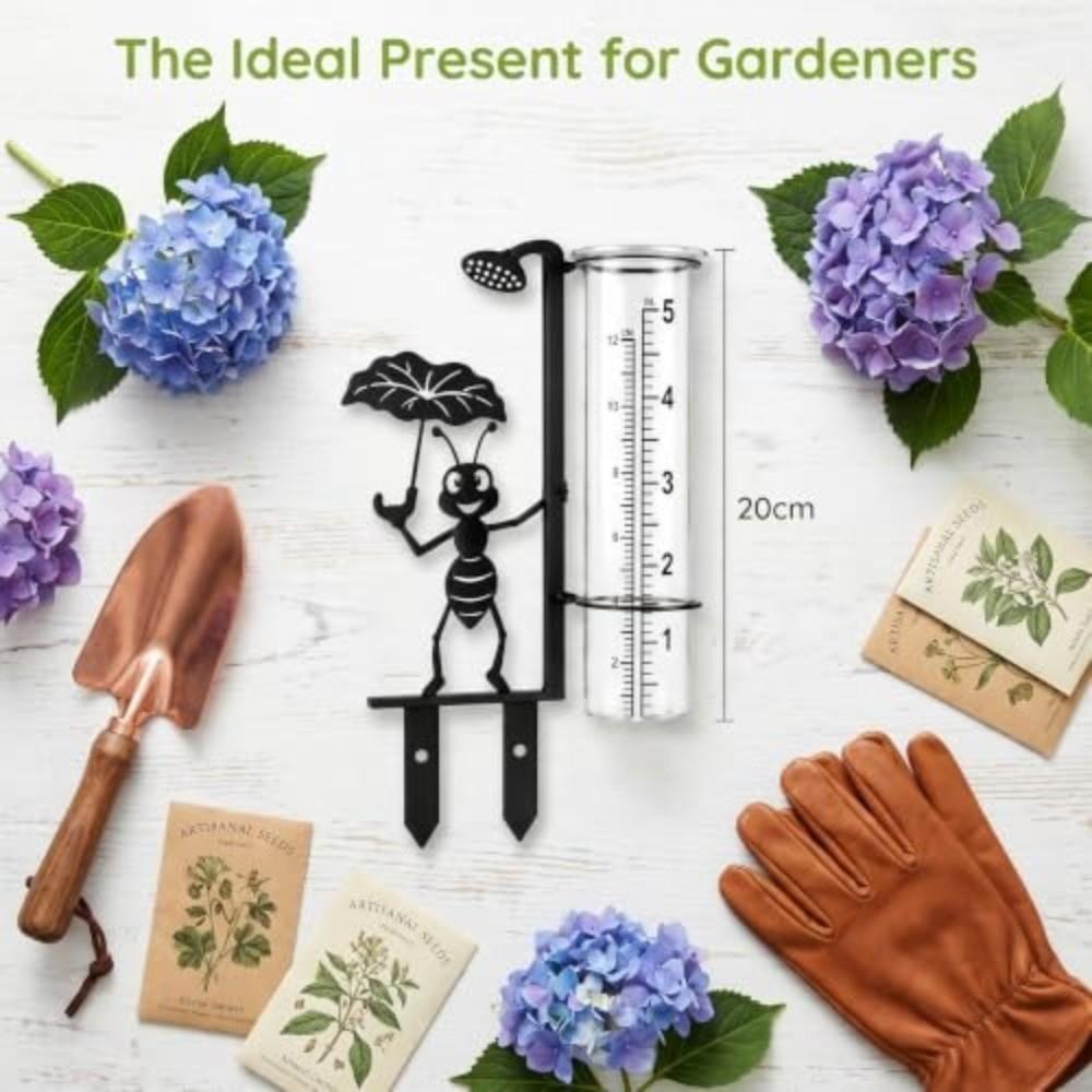 Clear Tube Garden Rain Gauge Dual Scale Rainfall Gauge New Outdoor Rain Gauge Patio Planter
