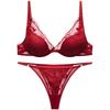Hot-selling sexy underwear in Europe and America, French thin lace, beautiful back underwear, large breasts and small anti-sagging upper support 