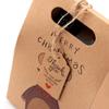 Brown Gardening Labels Handcraft Round Thank You Labels Hang Tag Merry Christmas Kraft Paper Tags