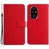 HT06 For Honor 200 Pro 5G Case Rhombus Imprinted Leather Wallet Phone Cover