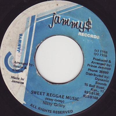 7-дюймовая пластинка NITTY GRITTY - Sweet Reggae Music NONE Jammy's Records 1986 Ямайка Регги, Ска и Даб Б/у