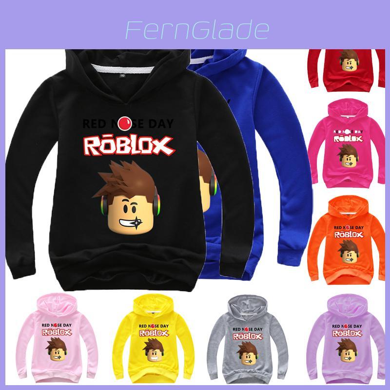 Roblox Nose Red Childrens Cartoon Print Hoodie Sweater Long Sleeve Tops
