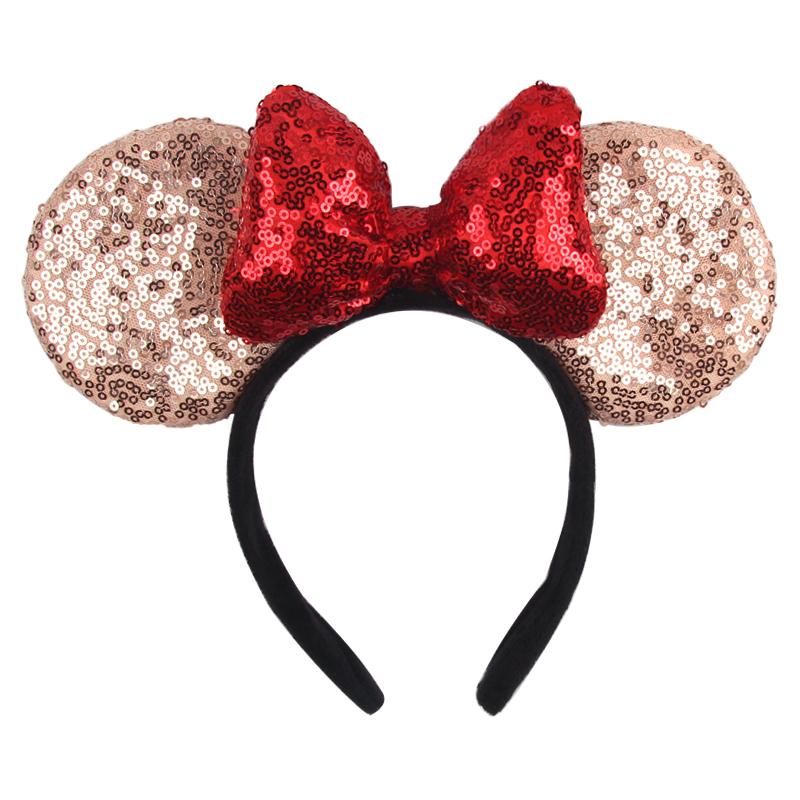 1pc Mouse Ears Headband Girls And Kids 4 Inch Polka Dot Bow Hairdband Holiday Party Travel DIY Hair Accessories