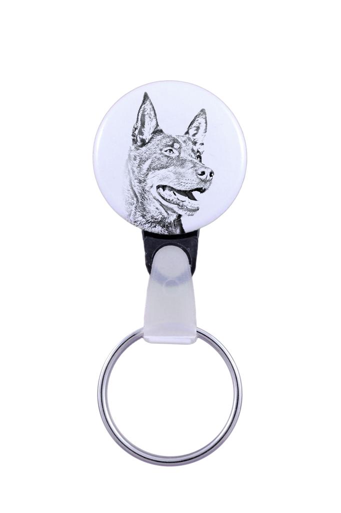 Австралийская келпи, барбус, фермерская собака - брелок с портретом собаки, подвеска с фирменной графикой бренда Art-Dog
