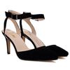 Newest 2024 Women Sandals Summer Ladies Suede 8cm Thin Heel Pumps Wedding Party Shoes Women Open Toe Sexy Ankle Straps Sandals Shoe