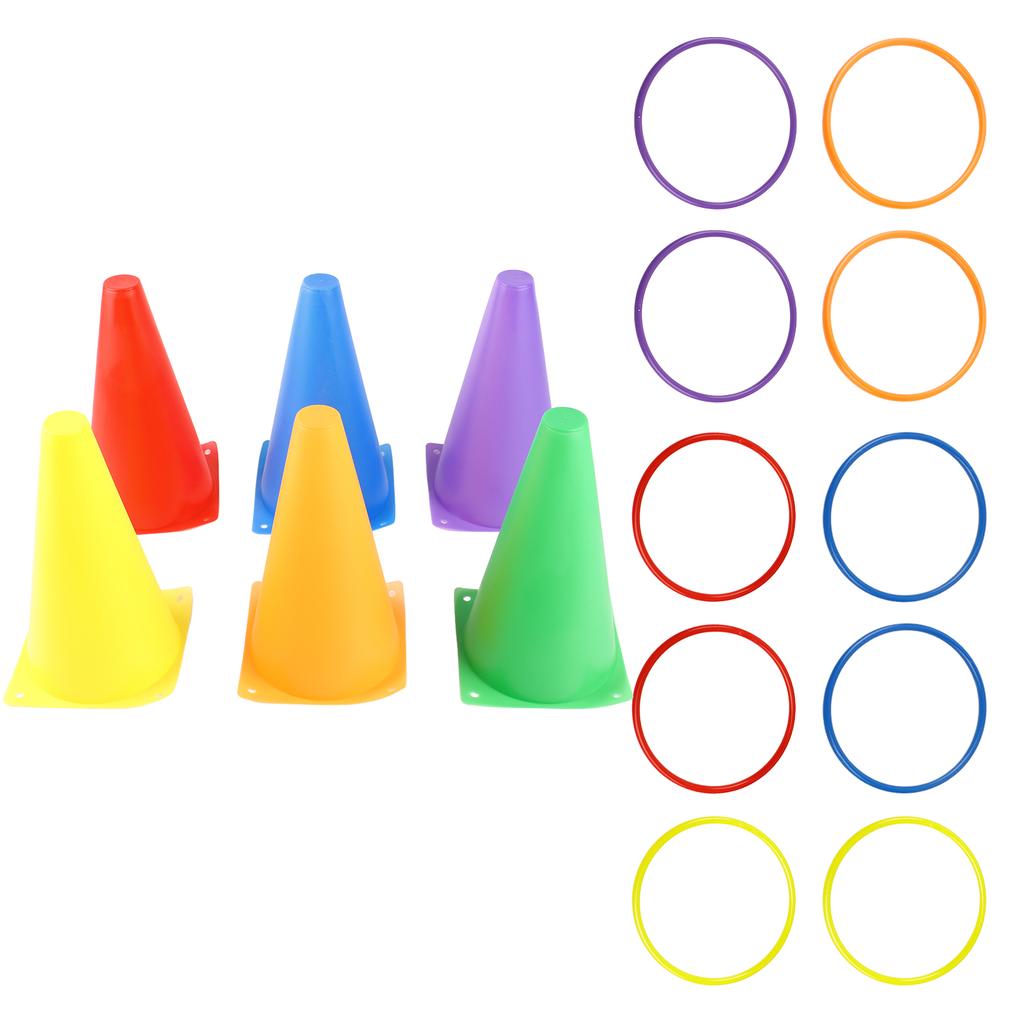 Traffic Cones Outdoor Indoor Soccer Training Marker Cones with 10 Rings for Kids Children Adult