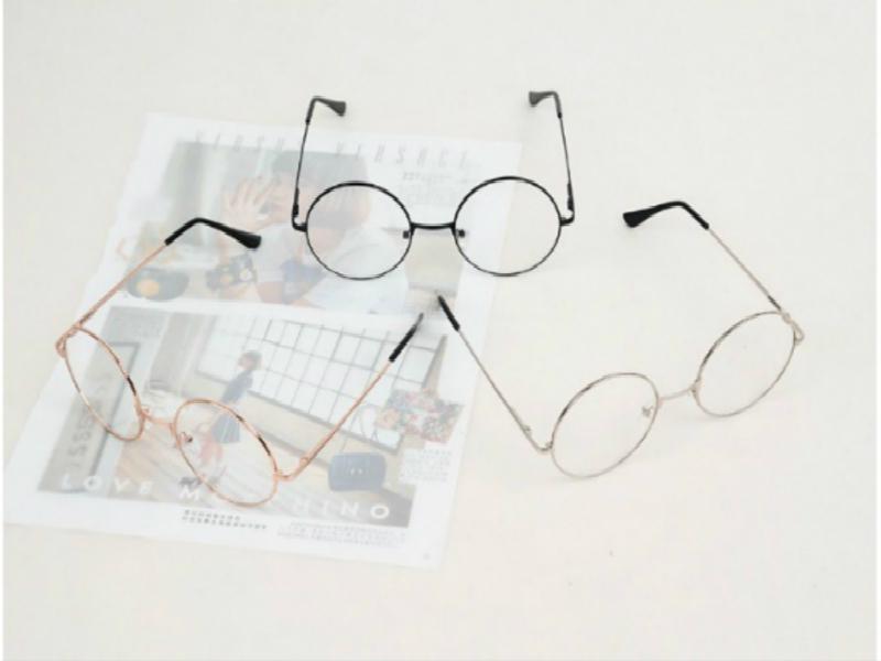 Круглые очки с металлическими линзами, круглые очки в стиле ретро, винтажные заморские очки в прозрачной оправе, ювелирный аксессуар