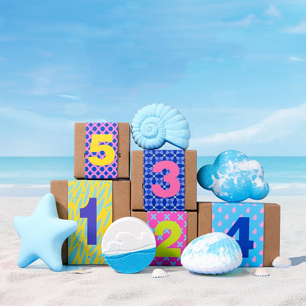 Ocean Series Moisturizing Bath Bombs Herbal and Flower Scented Bubble Bath Fizzies Spa Hot Tub Shower