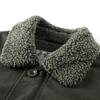 Men's Autumn and Winter Velvet Thick Large Leather Collar Cargo Cotton Clothing Casual Warm Jacket Cotton Clothing