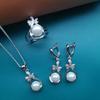 Корейский стиль мода хит продаж простое жемчужное ожерелье серьги комплект ювелирных изделий невесты