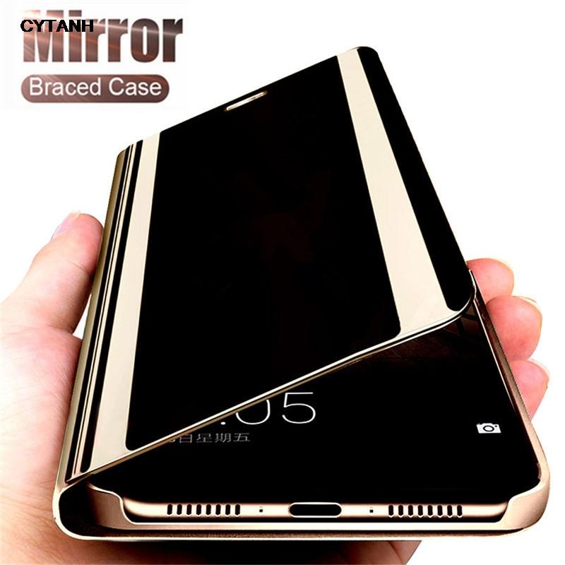 Зеркальный флип-кейс для Samsung Galaxy S26 S25 S24 S23 S21 S20 Ultra Plus FE Чехлы для Samsung Note 20 10 Ultra Plus Автомобильный чехол Carcasa