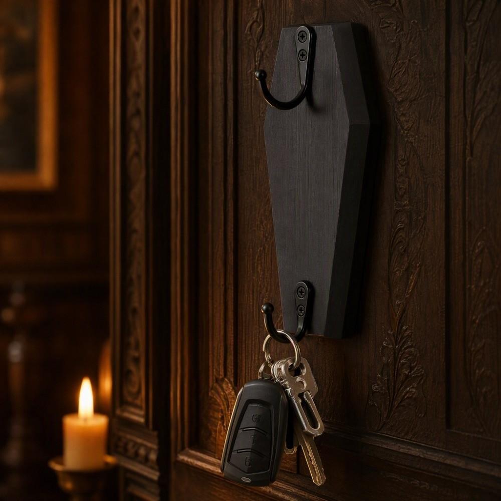 Wooden Wood Door Hanger Hooks Punch Free Door Storage Hook Wall Mounted Hanger Closet
