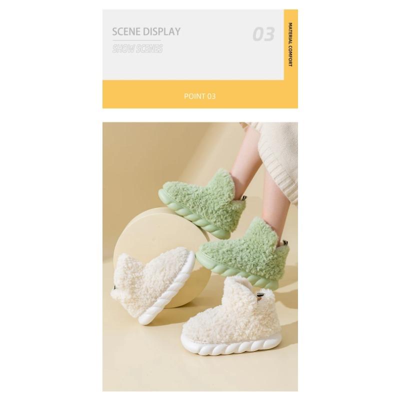 Меховые тапочки для женского домашнего использования осенью и зимой, плюшевые для дома с теплыми пятками для ношения на открытом воздухе