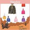 Halloween Wizard Cape Witch Cloak Kids Costume With Star Pattern And Hat For Cosplay Party