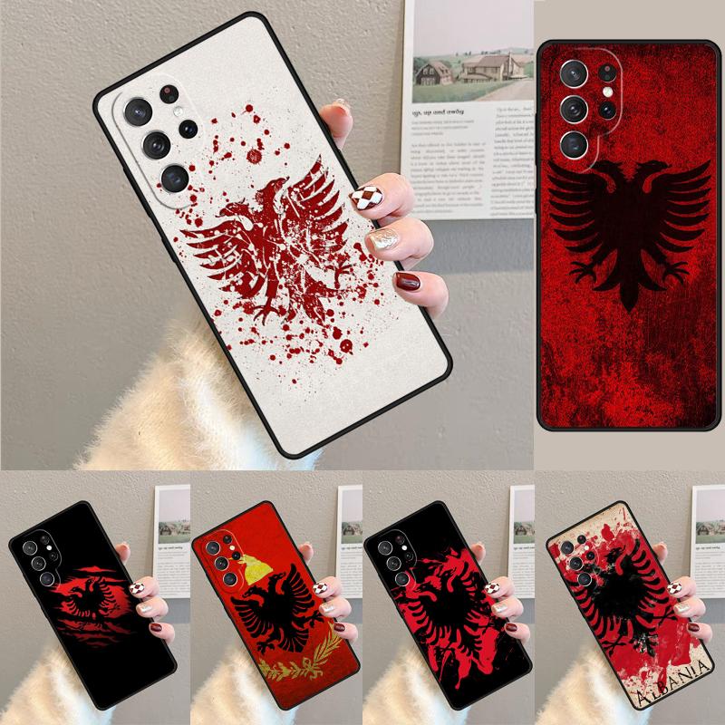 Мягкий чехол для телефона с орлом, флаг Албании, для Samsung Galaxy note 10 pro S26 Ultra S23 S24 FE S25 S21 S22 PLUS, ударопрочный