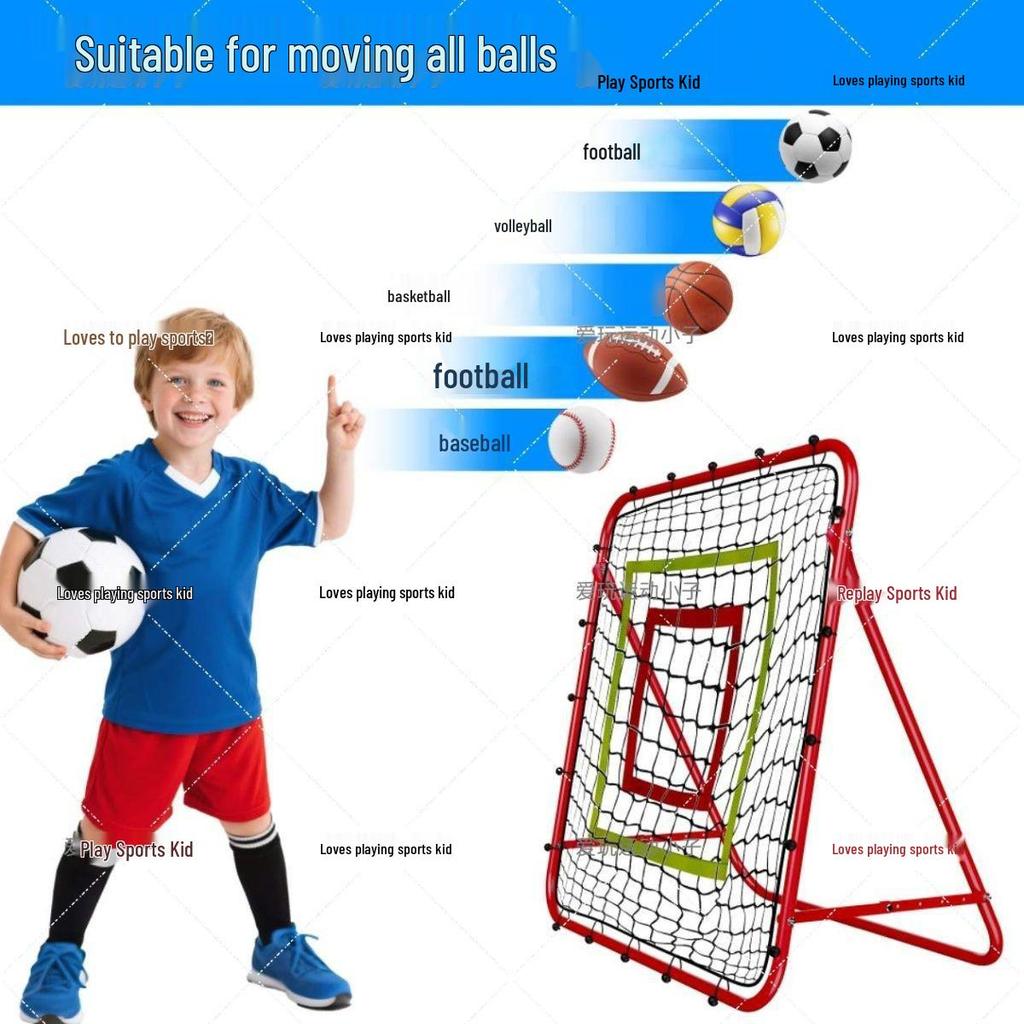 Portable Detachable Football Rebound Training Net with Goal Door