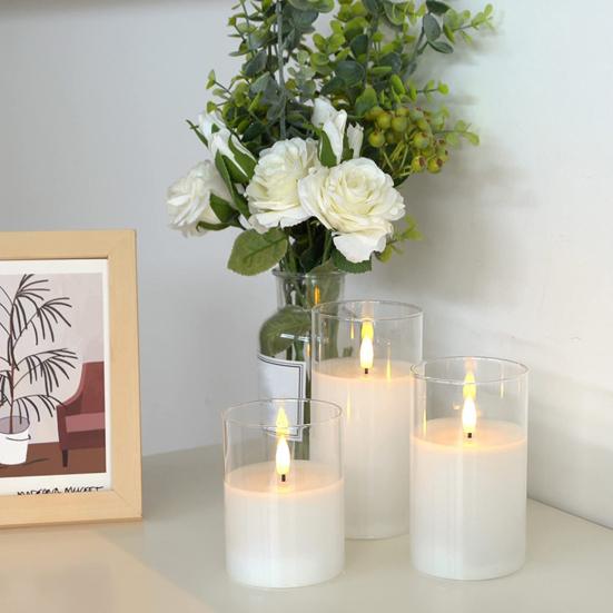 Светодиодная лампа-свеча, реалистично выглядящая, беспламенная, на батарейках, мерцающая поддельная свеча, украшение для вечеринки