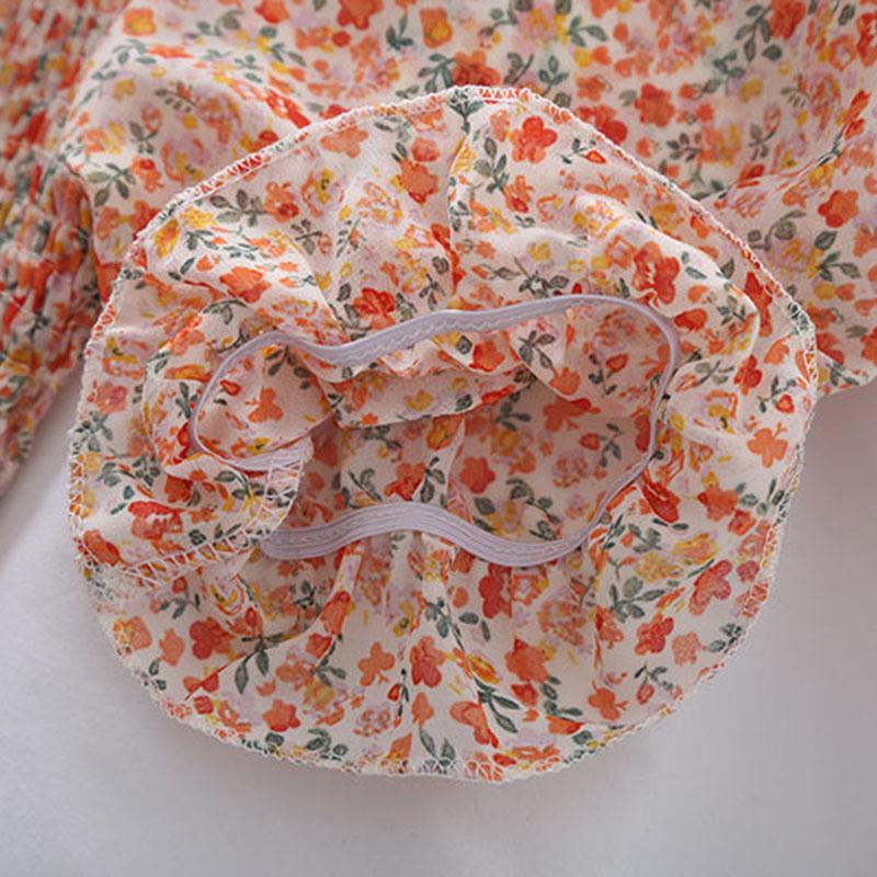 Women's Puff Sleeve Chiffon Shirt Off Shoulder Square Neck T-Shirt Slim Fit Women's Floral Top Womens Blouses