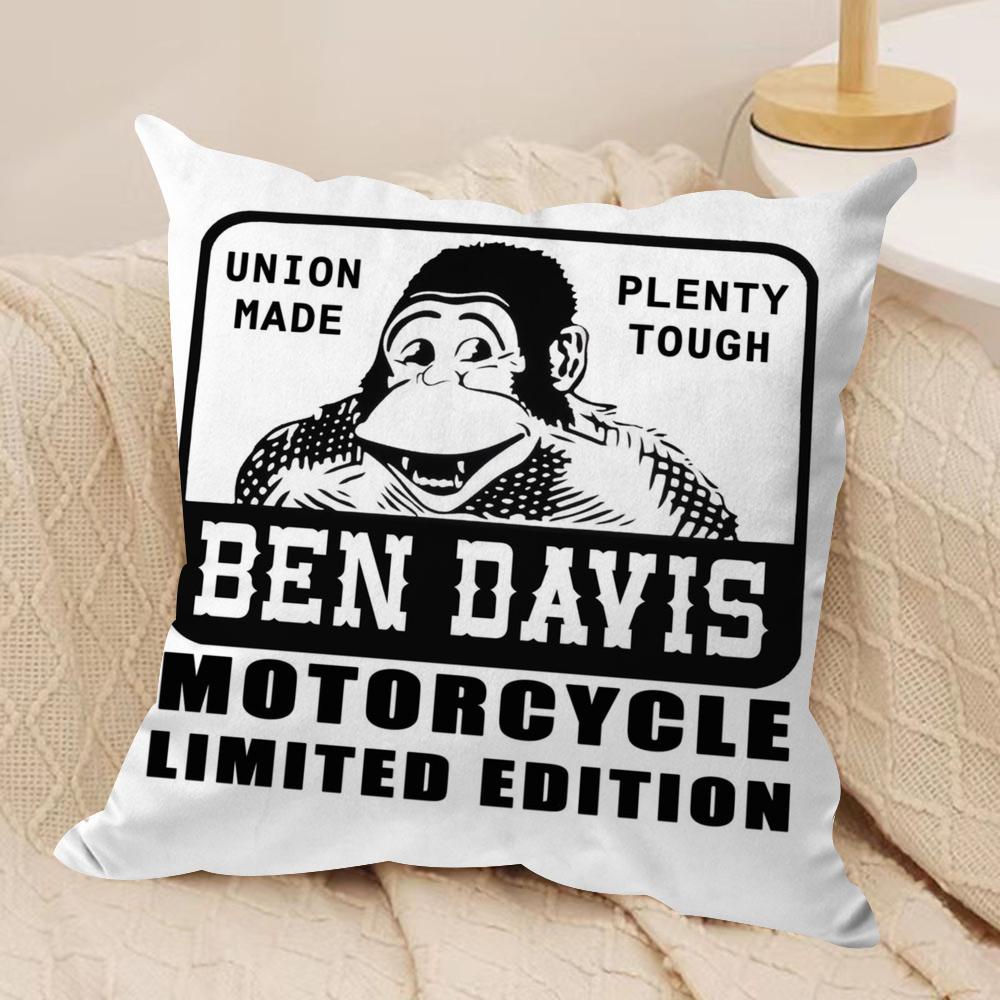 Luxury BBen DDavis Cushion Cover Short plush Doublesided Print Square Throw Pillow Covers Sofa Home Cushion Decor