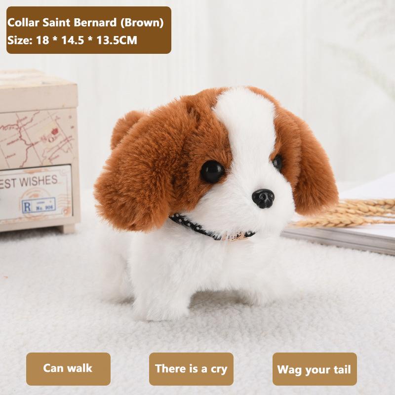 1 Piece Can Walking And Call Electric Robot Pet Doll Dog Realistic Plush Simulation Smart Dog Children Toy Christmas Gift
