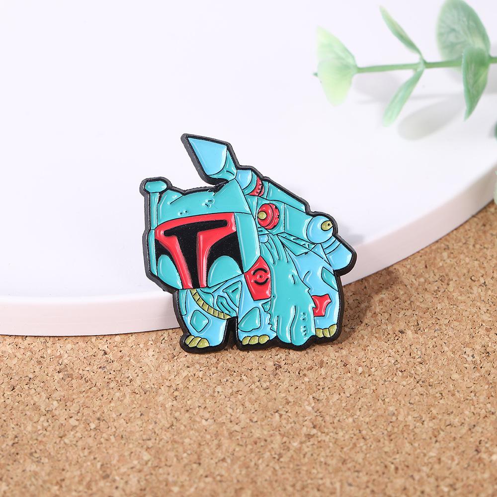 Wonderful Frog Seed Brooch Creative Dripping Oil Cartoon Metal Badge Mecha Wind