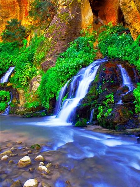 Полный квадратный/круглый алмазная живопись Пейзаж 5D DIY Алмазная вышивка Распродажа Водопад Стразы Мозаика Настенное искусство