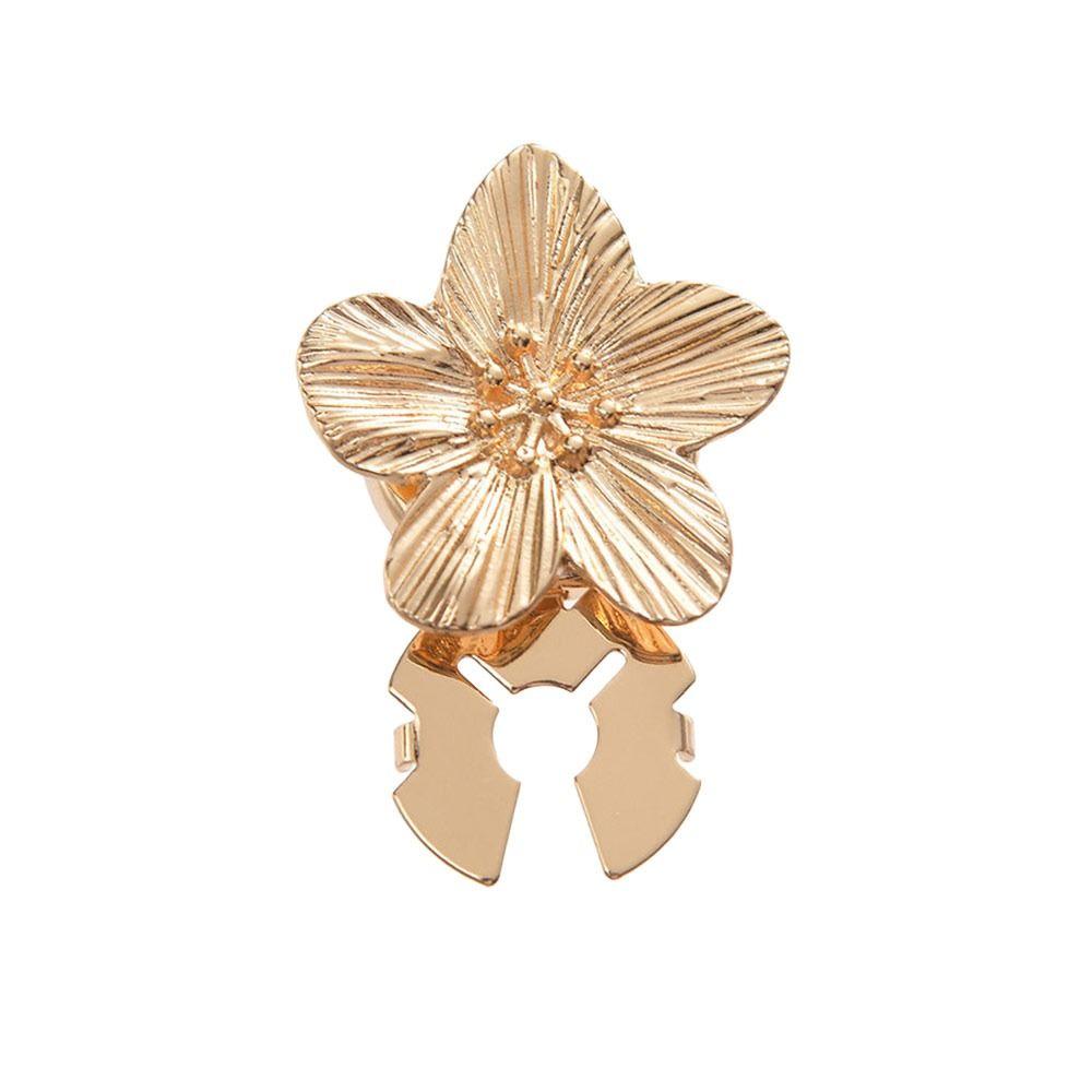 DIY Accessories Rhinestone Button Cover Alloy Flower Cufflinksble for Shirt Dress Decoration