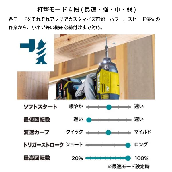 Makita Rechargeable Impact Driver TD002GDXAP with 2 and Case (Purple) 40Vmax2.5Ah Batteries, Charger,