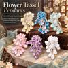 Teardrop Shape Flower Pendant Gradient Color Earring Component  Earring Making