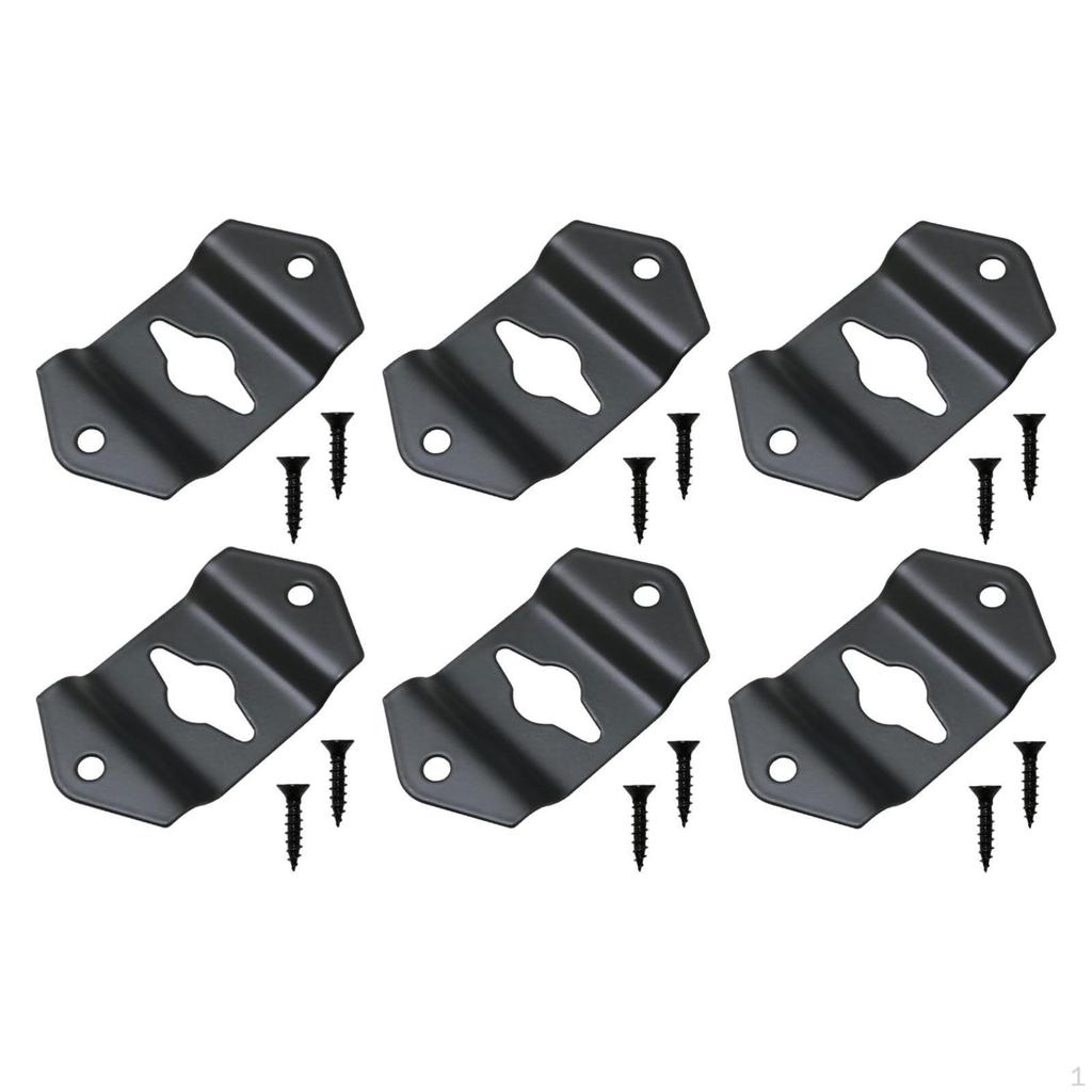 6 Pieces Speaker Wall Hanger Plate Bracket Connectors Accessory Universal for Clocks, Cooker Hoods