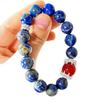 12Mm Large Particle Natural Lapis Lazuli Chalcedony Bracelet Bracelet