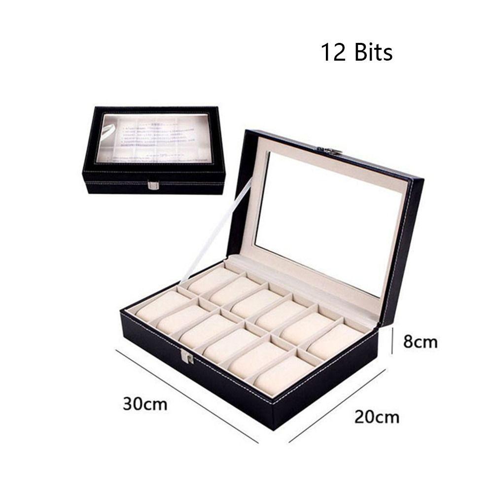 6 10 12 Grid Watch Display Box Black Watch Storage Box Luxury Watch Box