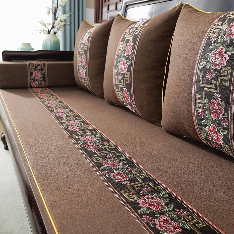 Подушка для дивана из палисандра, новая подушка в китайском стиле, мебель из цельного дерева, нескользящая утолщенная губчатая подушка высокой плотности, подушка для сиденья