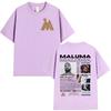 Rapper MALUMA Tour 2025 Graphic T Shirt Unisex's Retro Fashion Short Sleeve T-shirt Unisex Hip Hop Oversized Cotton Tshirts Streetwear