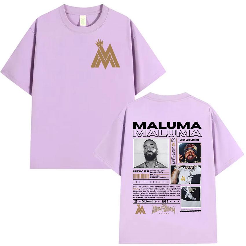 Rapper MALUMA Tour 2025 Graphic T Shirt Unisex's Retro Fashion Short Sleeve T-shirt Unisex Hip Hop Oversized Cotton Tshirts Streetwear