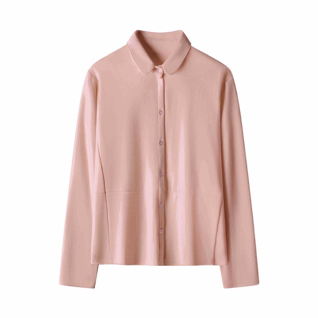 New Double-Sided Plush Women's Autumn/Winter Shirt with Cashmere Protein, 3A Antibacterial, Slim Fit—Wear Out or as Base Layer