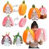 Kawaii Fruit Transfigured Bunny Plush Toy Cute Carrot Strawberry Turn Into Rabbit Animals Plush Toy Kids Birthday Christmas Gift