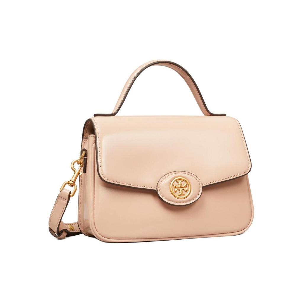 Tory Burch Robinson Adjustable Detachable Shoulder Strap Magnetic Closure Patent Leather Shoulder Crossbody Handbag Small Women handbags 147467-260