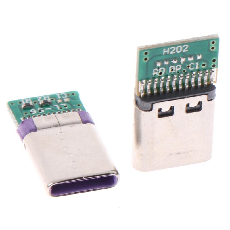 5 шт. разъем USB 3.1 типа C припой провода и кабель поддержка печатной платы