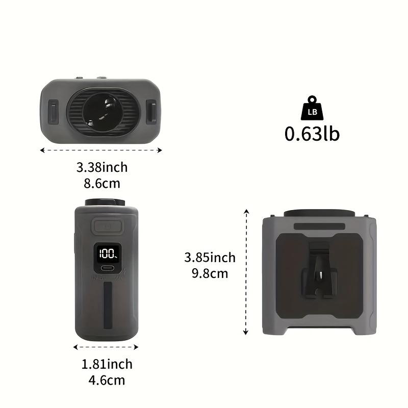 Портативный поясной вентилятор с клипсой, вентилятор на пояс, аккумулятор 10000 мАч, 5 скоростей ветра, охлаждение шеи без помощи рук, USB-зарядка, АБС-пластик