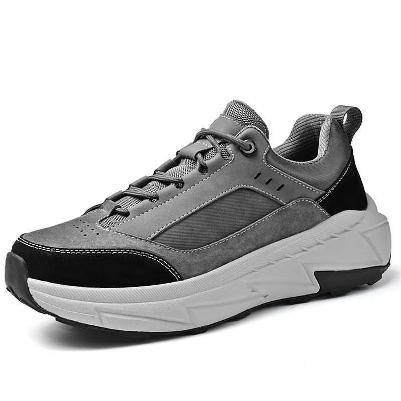 Fashion Luxury Brand Men Genuine Leather Sneakers Thick Bottom Men's Walking Shoes New Arrival Sneakers Man Skateboard Footwear Trainers