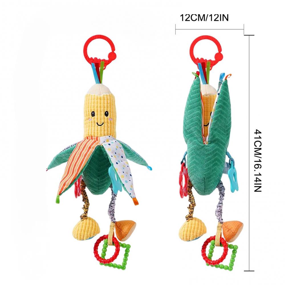 Коляска-погремушка, кукуруза, банан, плюшевая подвесная детская кроватка, кровать, кольцо для активности, колокольчик с морщинками, скрипучий и прорезыватель, автокресло, игрушки для детей 0-12 месяцев