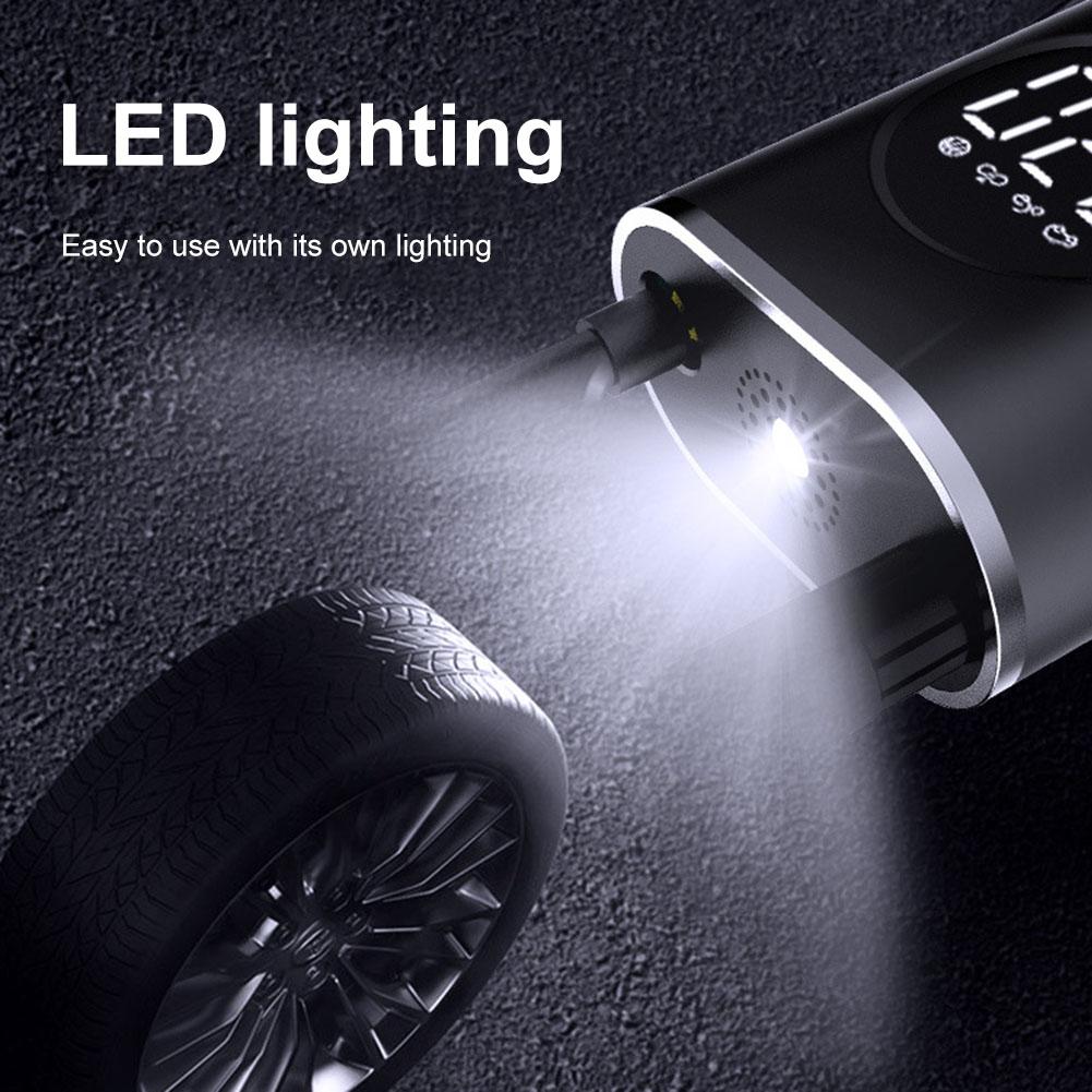 Electric Car Air Pump Wireless Digital Display Air Compressor Portable Mini Self Propelled Tire Pump Handheld Charging Pump