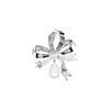 Swarovski Hyperbola Bow Shape Cubic Zirconia Brooch Women's Silver 5680678