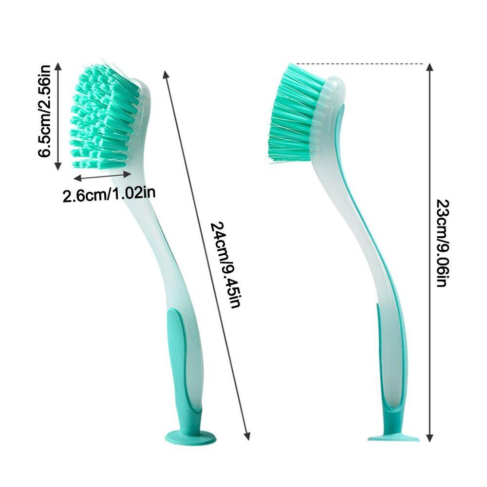 Suction Cup Dishwashing Brush Vertical Sink Cleaning Scrub Portable Pot Cleaning Brush  Kitchen