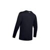 Under Armour Футболка с длинным рукавом и круглым вырезом, с полулоготипом, мужская, черная 1351624-001