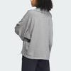 adidas Женская спортивная толстовка Szn Fleece с полумолнией, однотонная, с вышивкой букв, спортивная куртка с полумолнией, топ, средне-серый меланж IZ4560