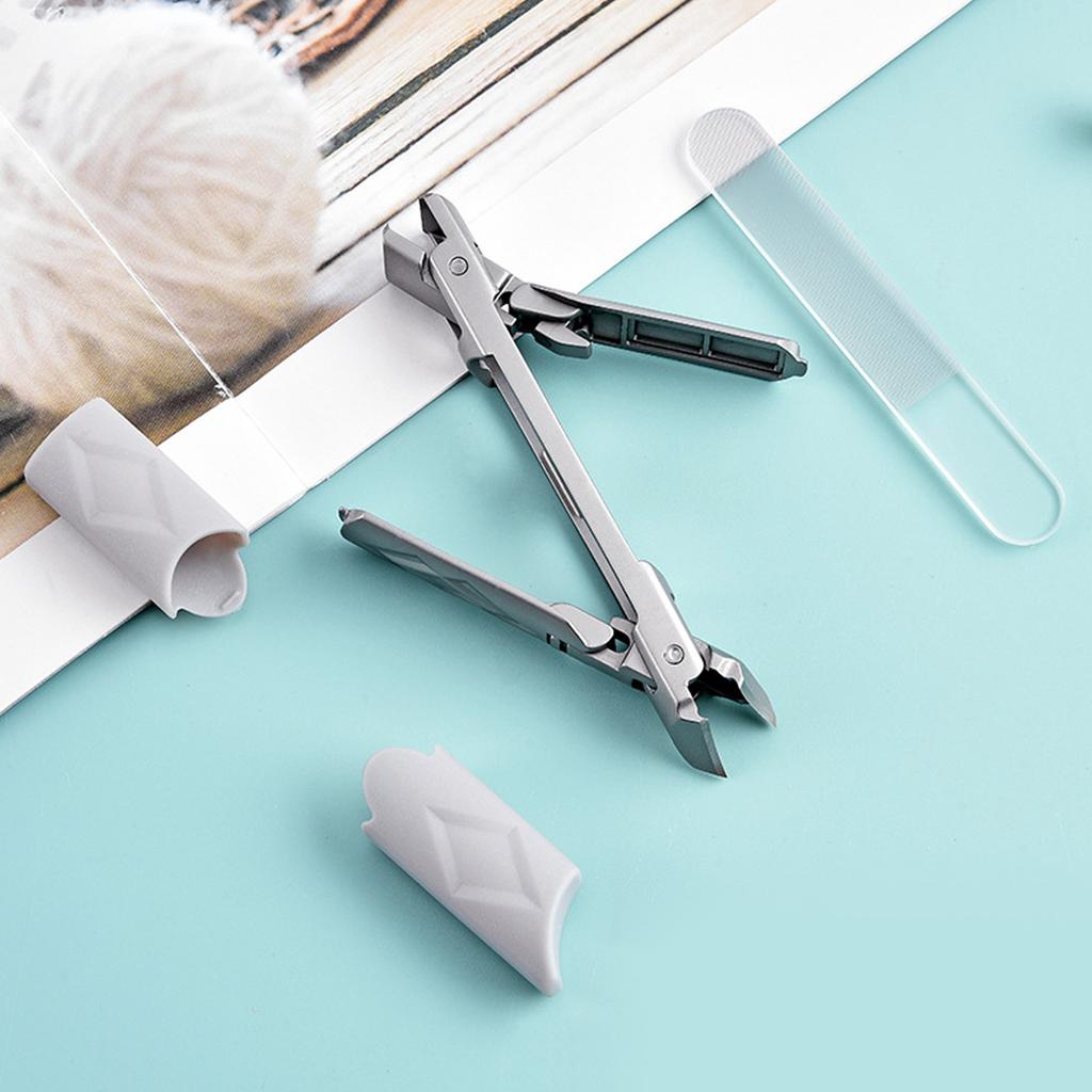 Щипчики для толстых ногтей, ультратонкие, из нержавеющей стали, складные, с двойной головкой, изогнутые, наклонные